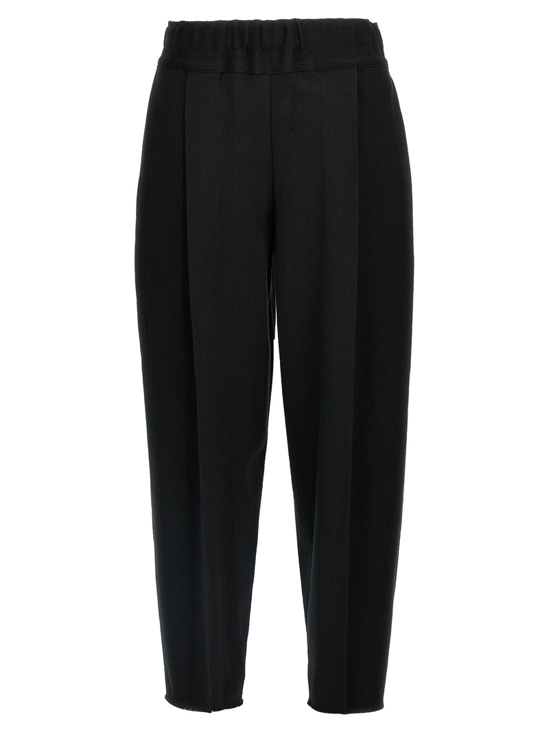 Pantalon décontracté en coton noir Issey Miyake