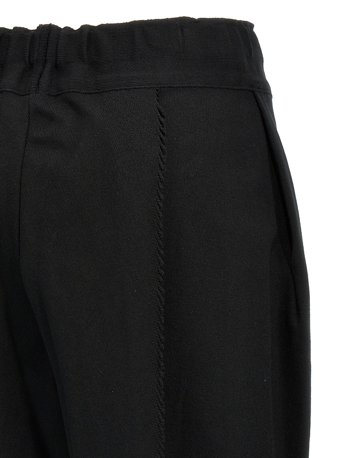 Pantalon décontracté en coton noir Issey Miyake