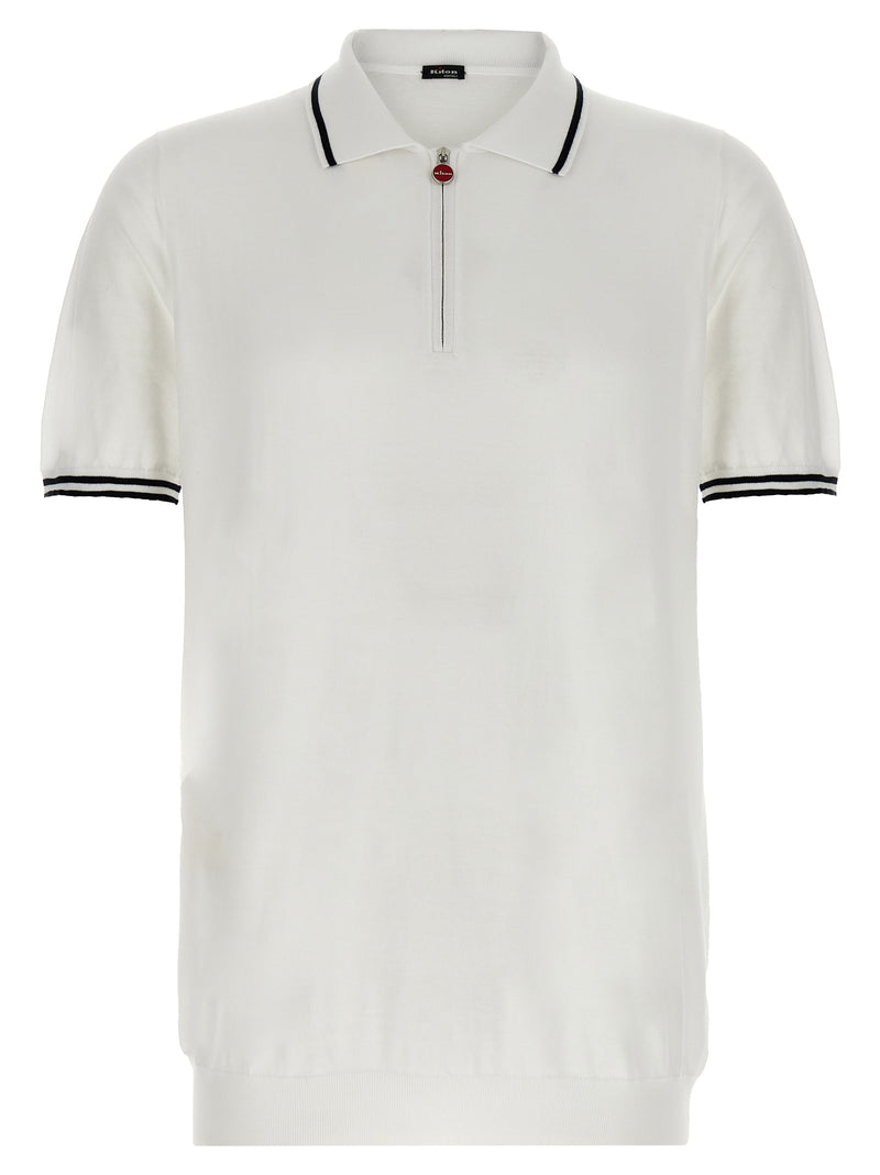 Polo Kiton en coton blanc
