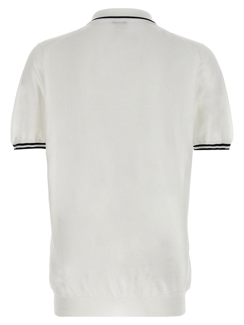 Polo Kiton en coton blanc