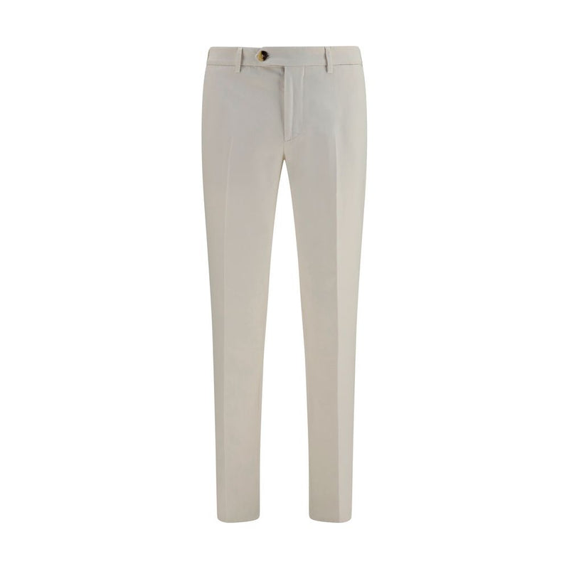 Pantalon décontracté en coton blanc Brunello Cucinelli