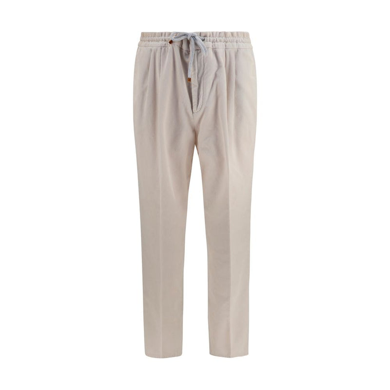 Brunello Cucinelli Pantalon décontracté en coton beige