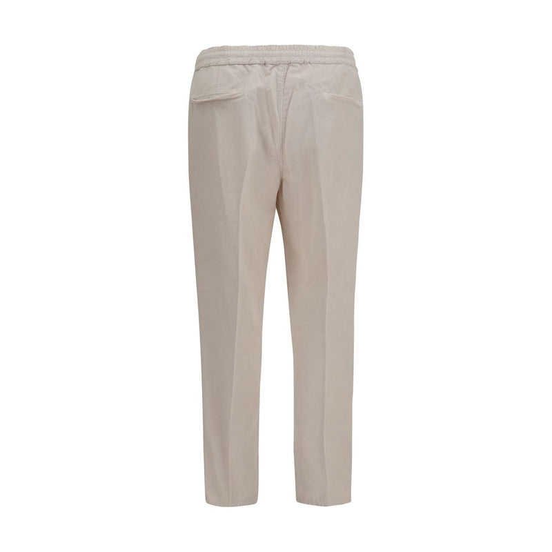 Brunello Cucinelli Pantalon décontracté en coton beige
