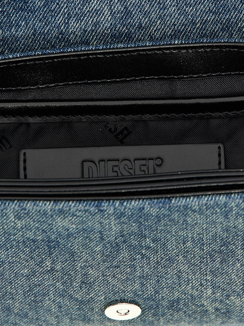 Diesel 1DR Blue Cotton Shoulder Bag
