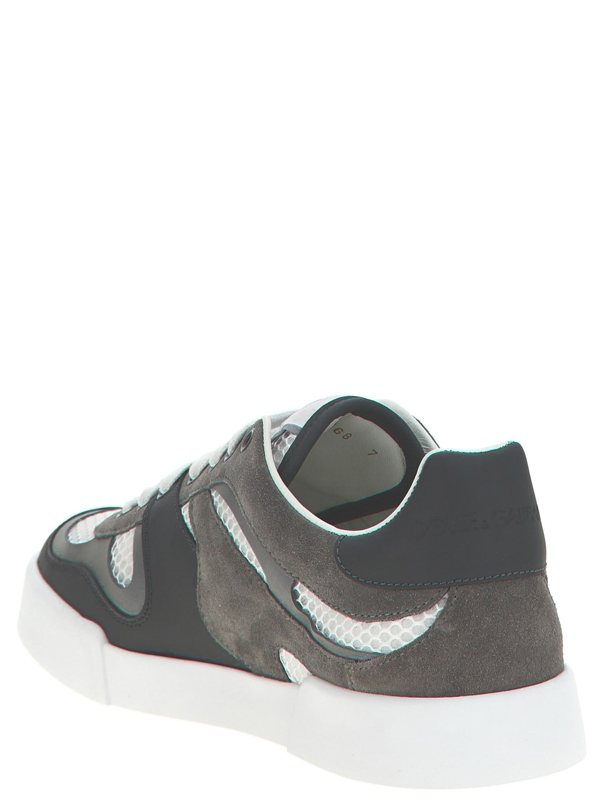 Baskets athlétiques Dolce & Gabbana en cuir de veau gris