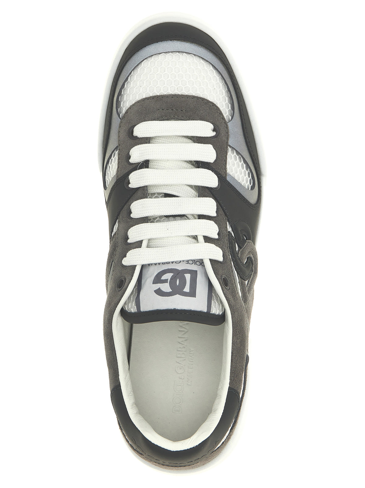 Baskets athlétiques Dolce & Gabbana en cuir de veau gris