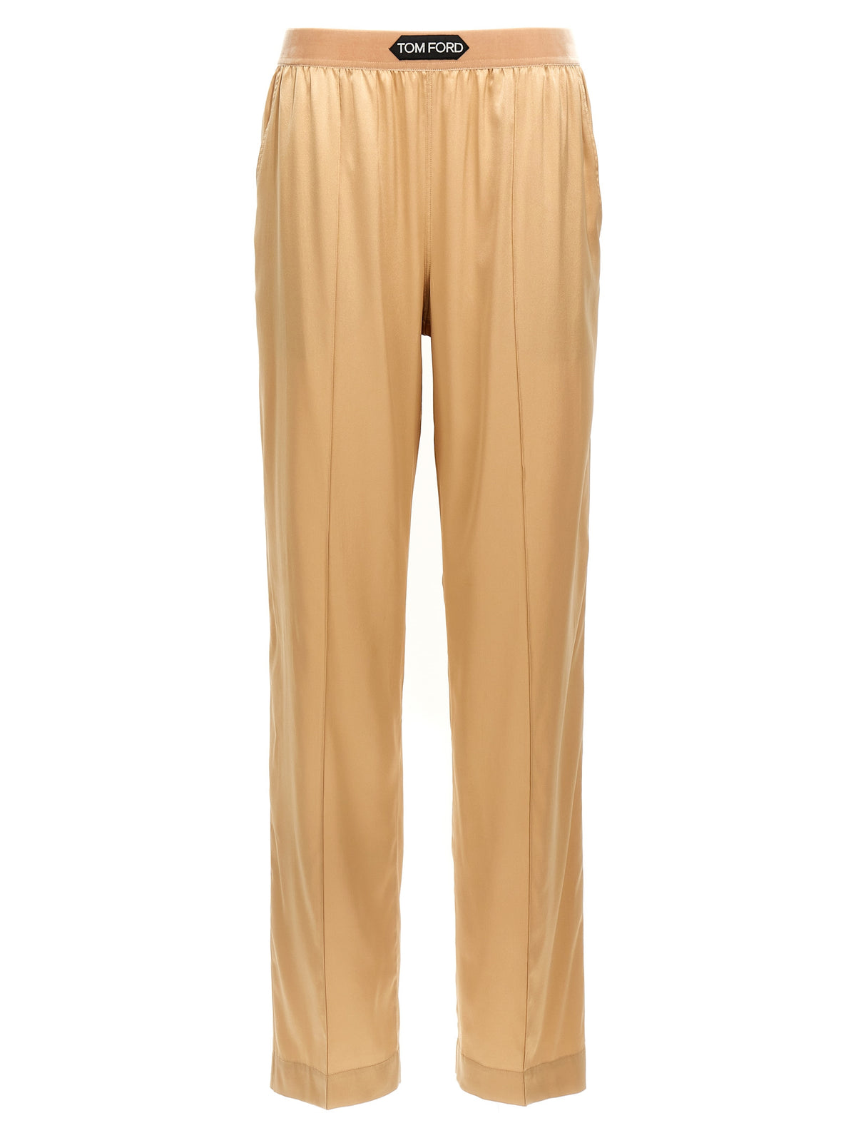 Tom Ford Beige Silk Casual Pants for Women