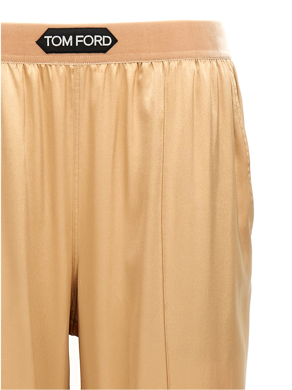 Tom Ford Beige Silk Casual Pants for Women