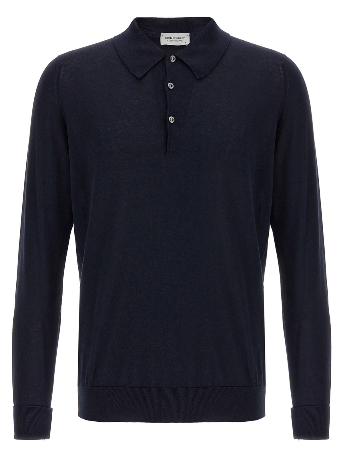 JOHN SMEDLEY Finchley Blue Cotton Polo Shirt