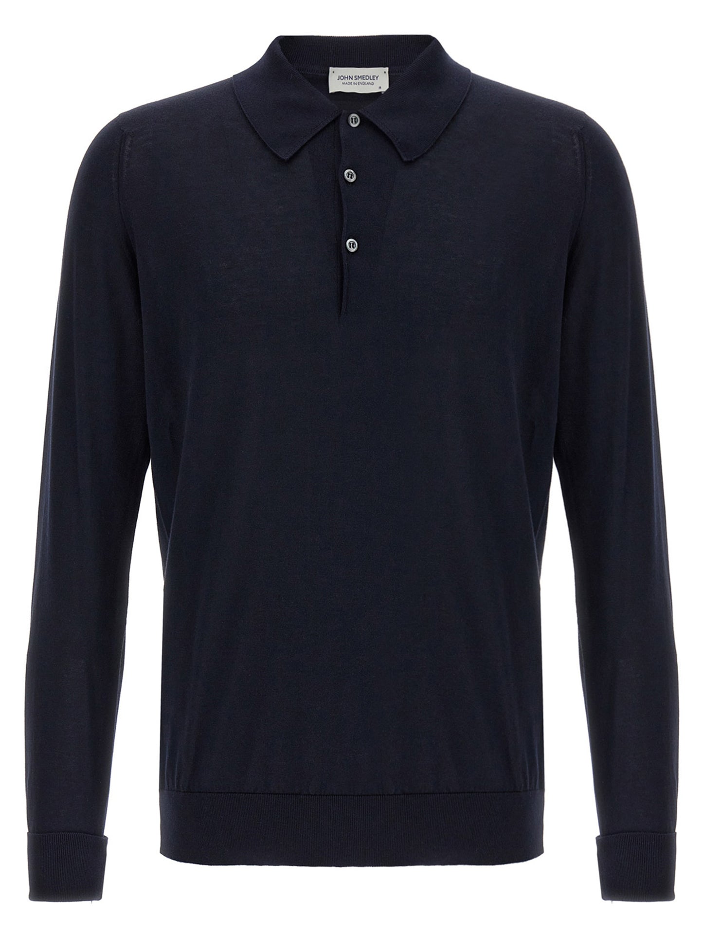 JOHN SMEDLEY Blue Cotton Polo Shirt