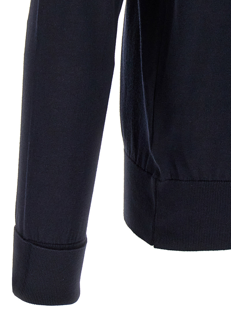 JOHN SMEDLEY Finchley Blue Cotton Polo Shirt