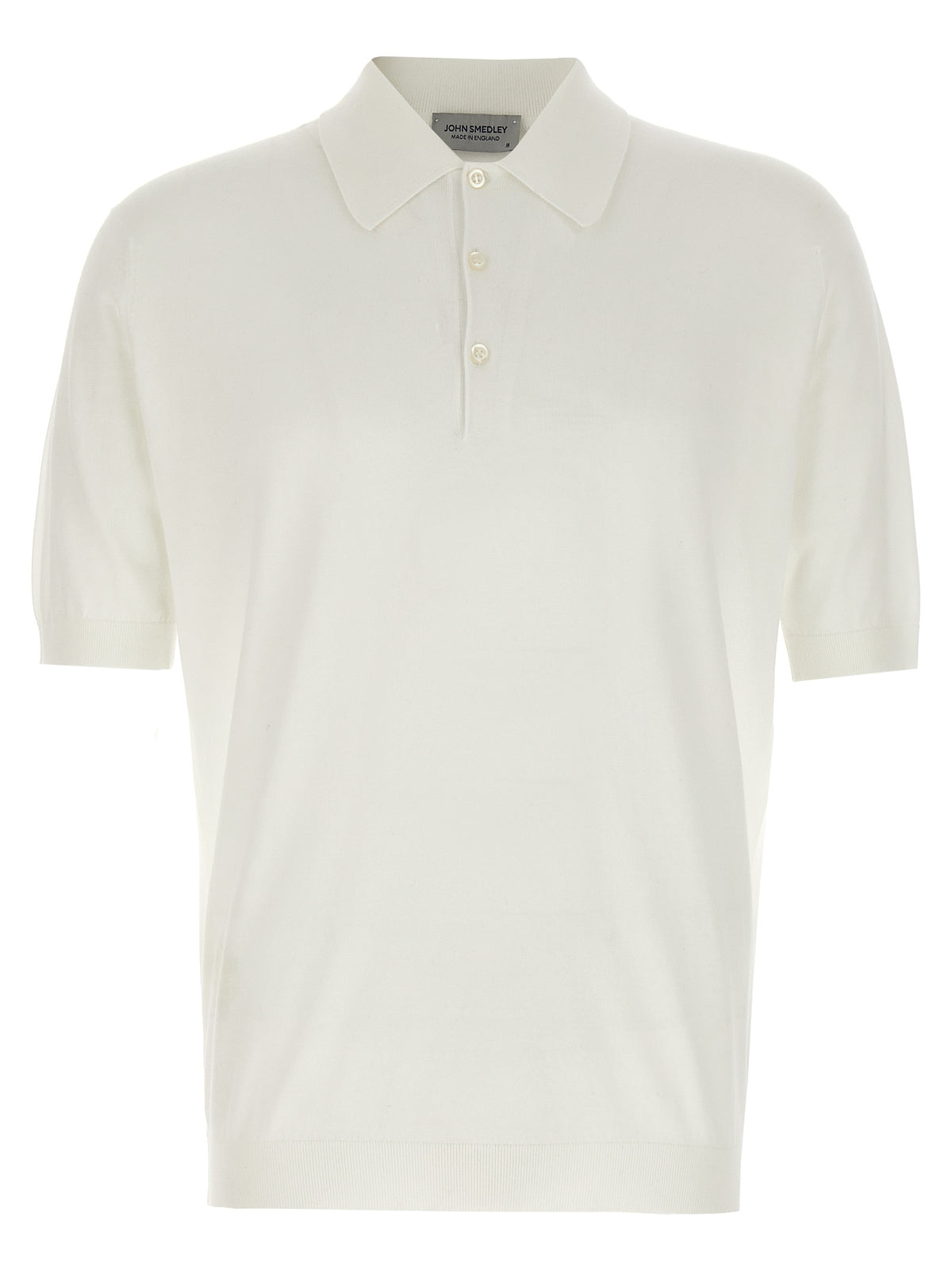 JOHN SMEDLEY White Cotton Polo Shirt