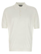 JOHN SMEDLEY White Cotton Polo Shirt