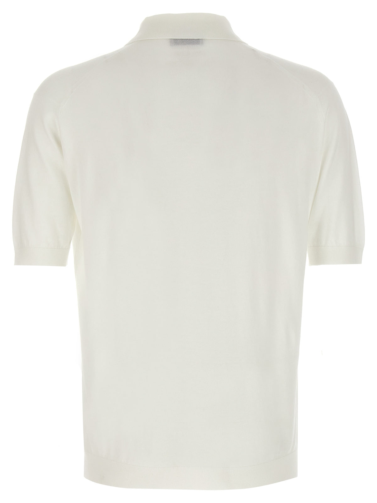 JOHN SMEDLEY White Cotton Polo Shirt