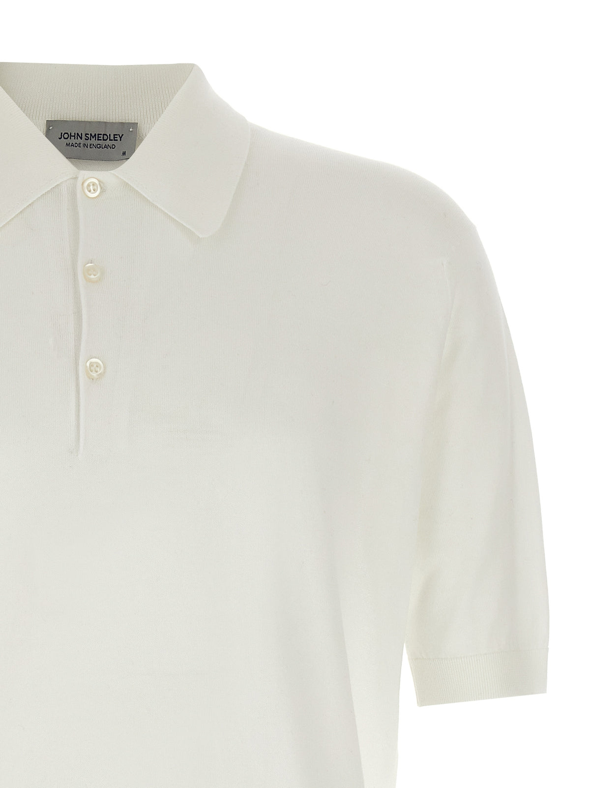 JOHN SMEDLEY White Cotton Polo Shirt