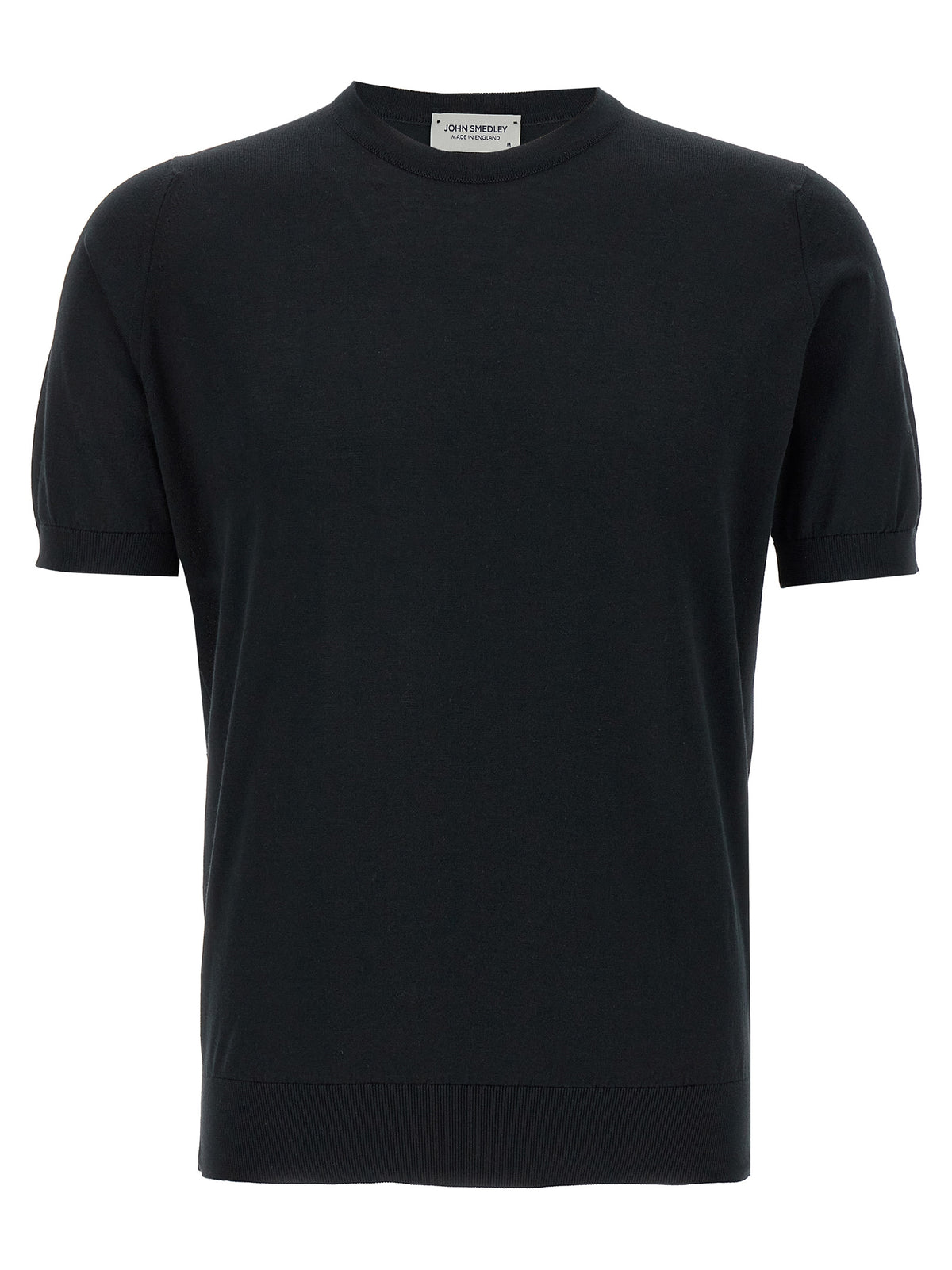 T-shirt noir en coton JOHN SMEDLEY