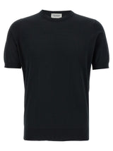 T-shirt noir en coton JOHN SMEDLEY