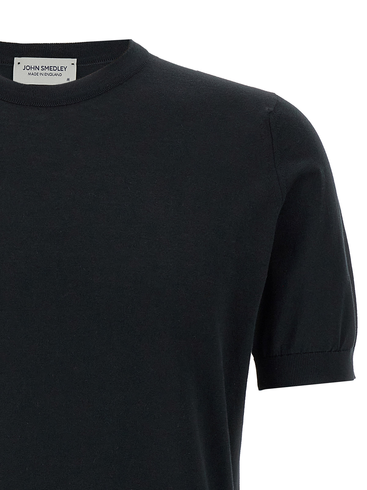 T-shirt noir en coton JOHN SMEDLEY