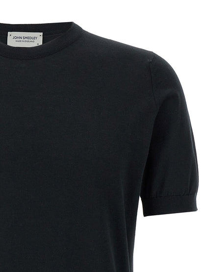 JOHN SMEDLEY Black Cotton T-Shirt