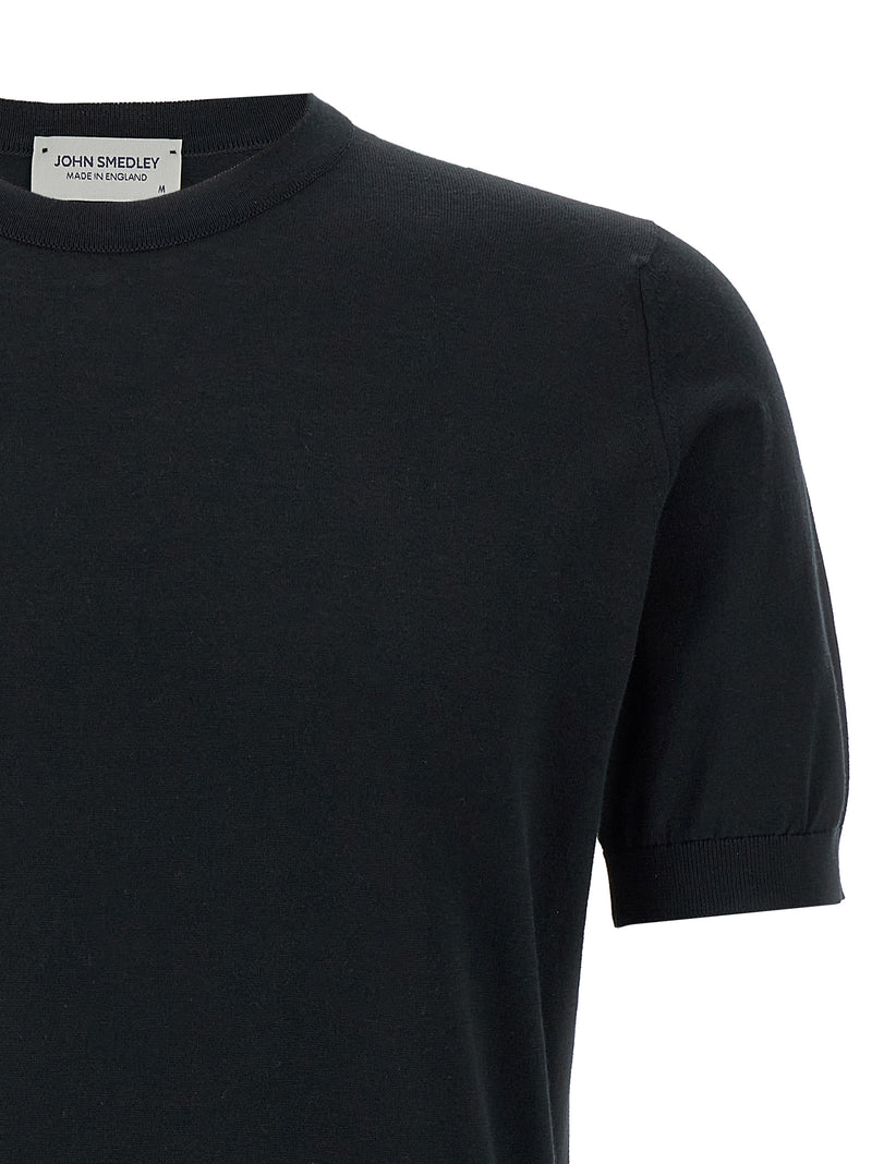 JOHN SMEDLEY Black Cotton T-Shirt