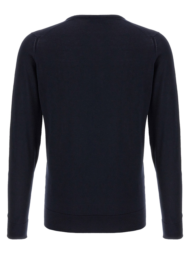 JOHN SMEDLEY Blue Cotton Cardigan