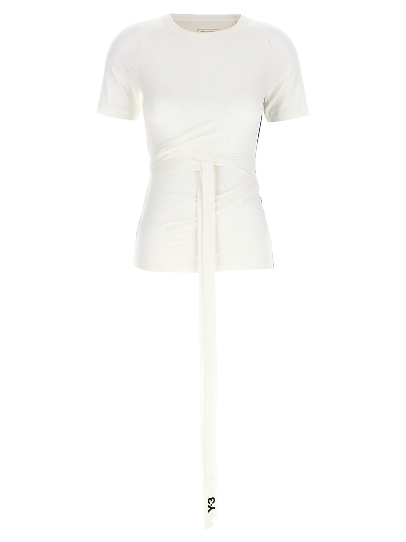 Y-3 Bicolor Lyocell Sportswear T-Shirt for Women