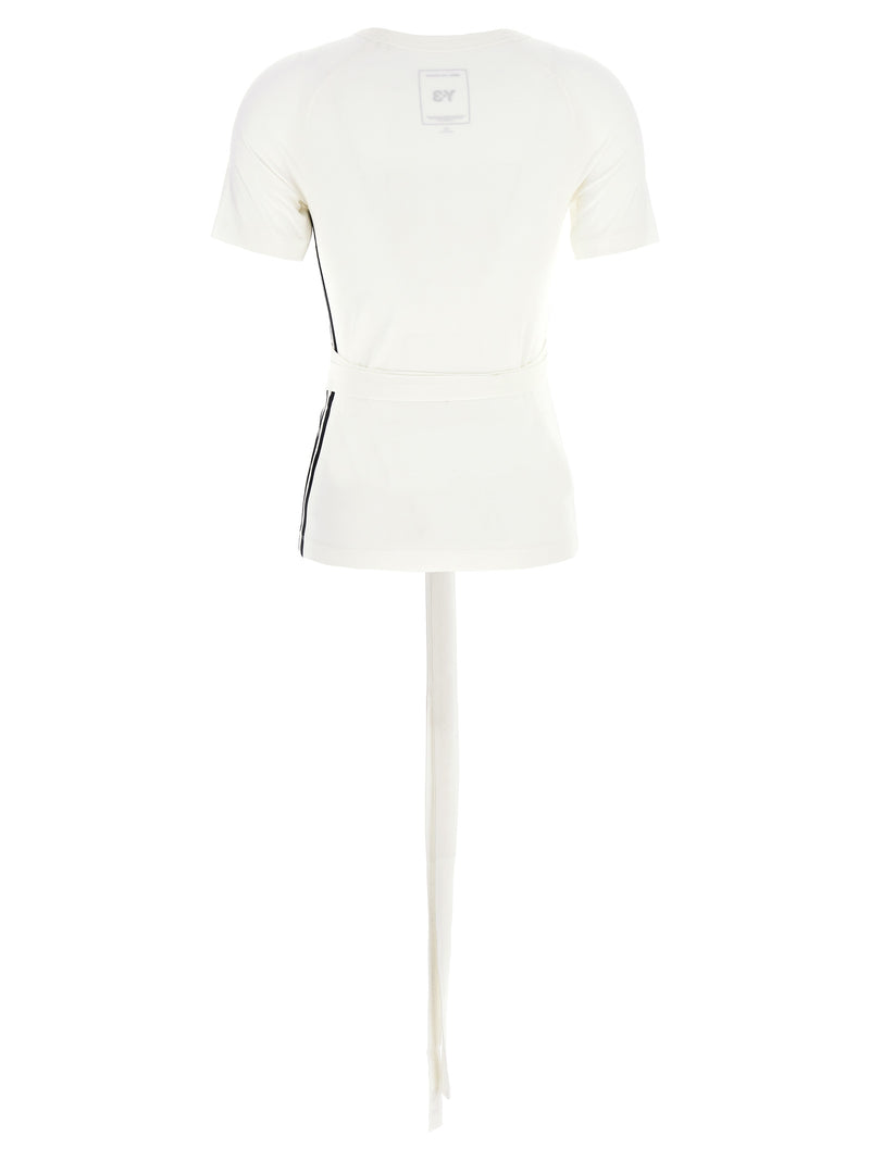 Y-3 Bicolor Lyocell Sportswear T-Shirt for Women