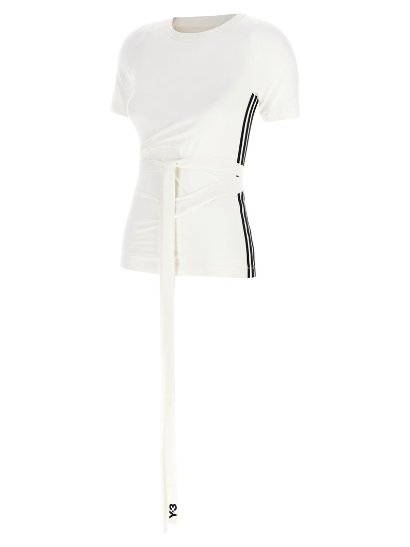 Y-3 Bicolor Lyocell Sportswear T-Shirt for Women