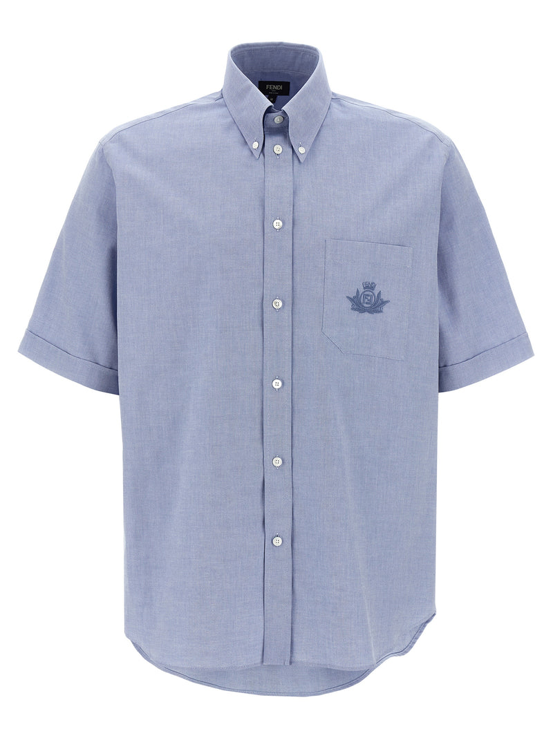 Fendi Blue Cotton Blouse - Stylish Oxford Shirt for Men