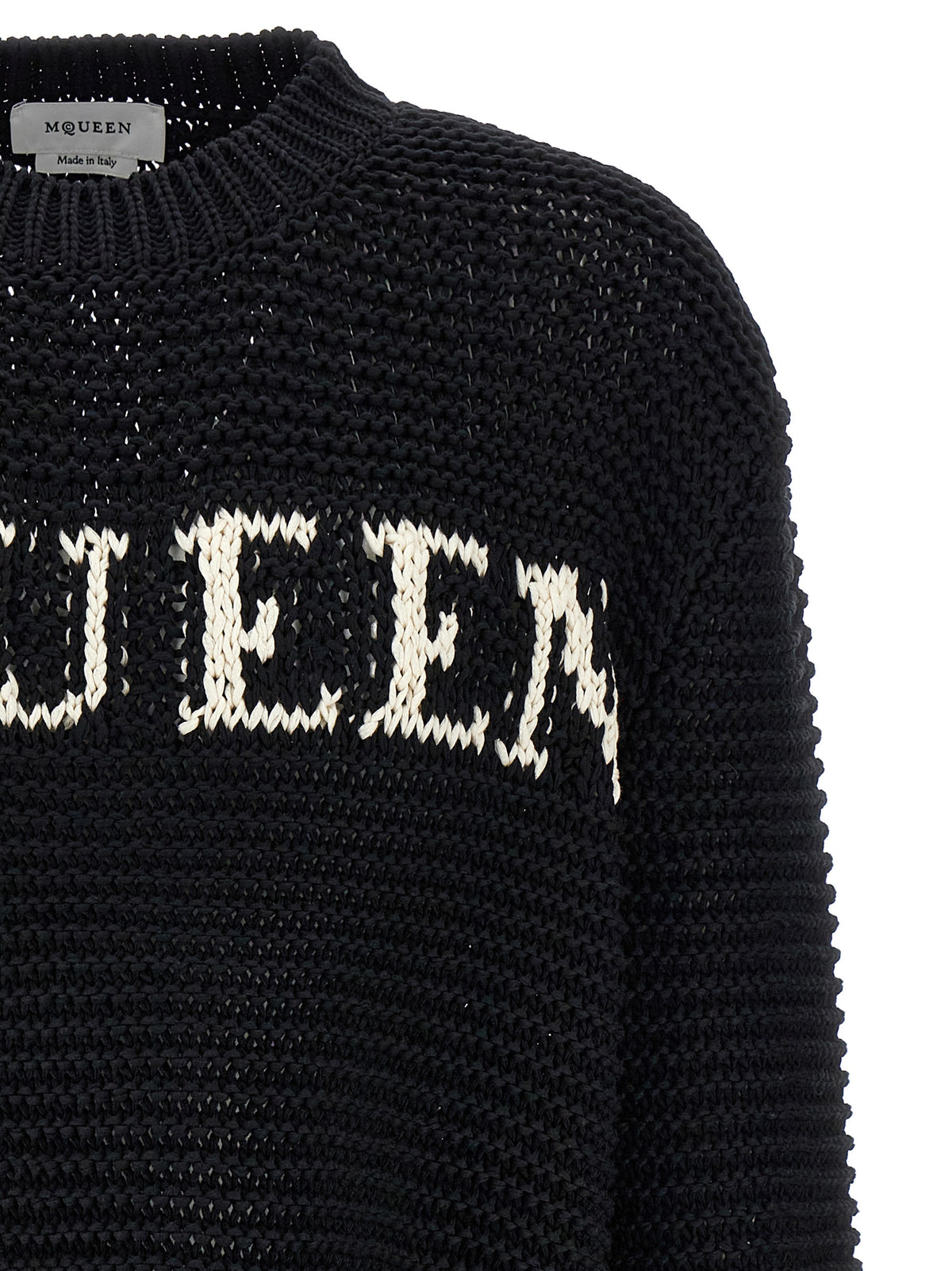 Alexander McQueen Bicolor Cotton Cardigan
