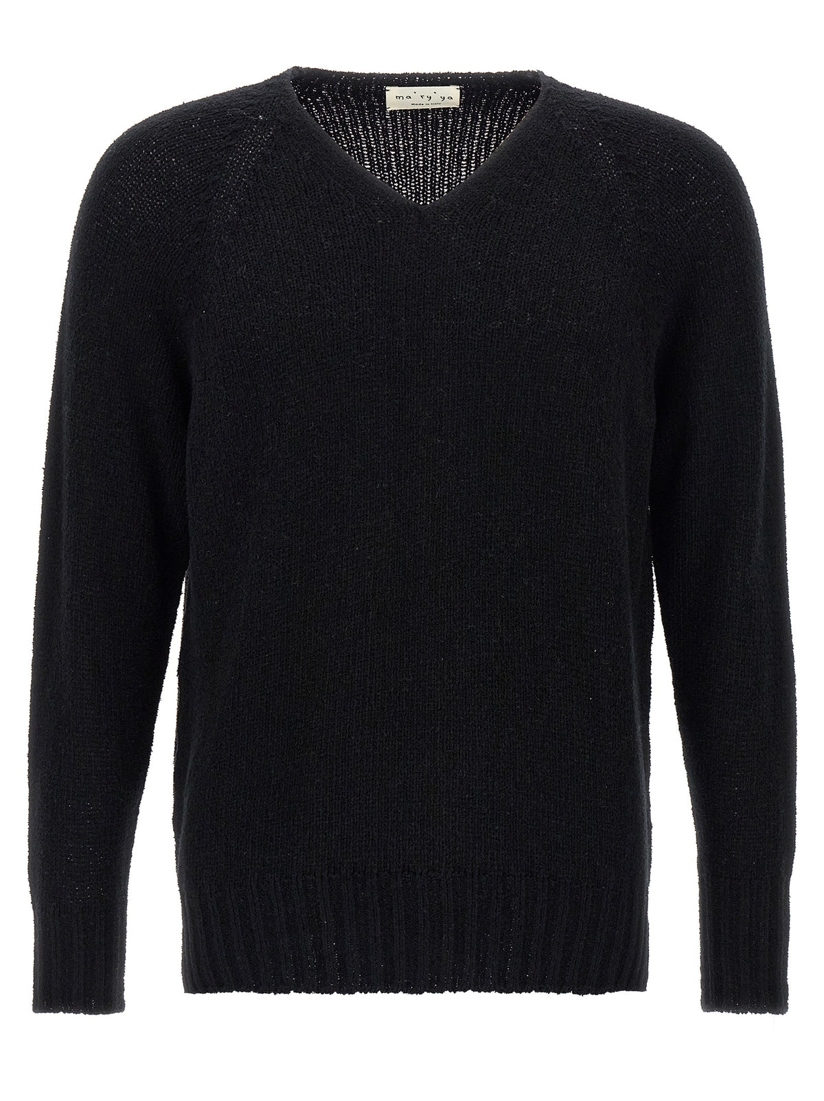 MA'RY'YA Black Cotton Cardigan