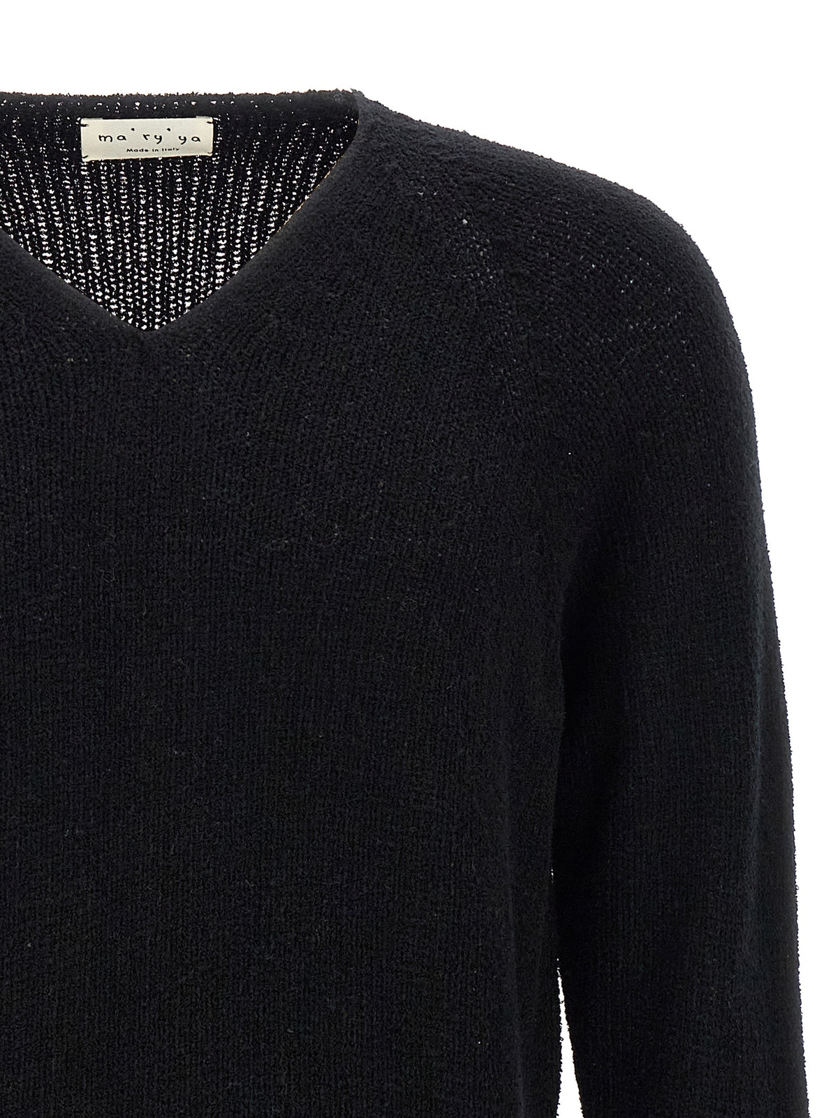 MA'RY'YA Black Cotton Cardigan