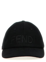 Casquette Fendi en coton noir