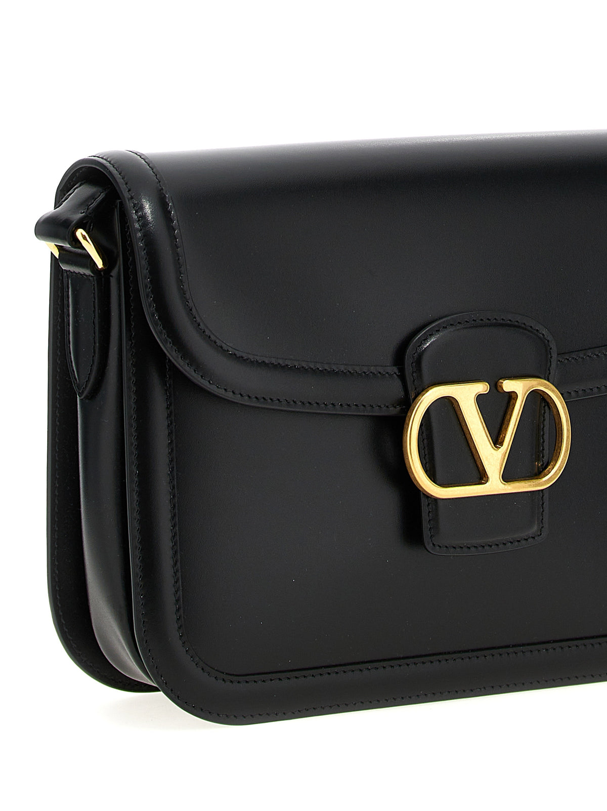 Valentino Garavani Black Calfskin Shoulder Bag - 9TO5 Model
