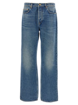 Golden Goose Blue Cotton Straight-Leg Jeans