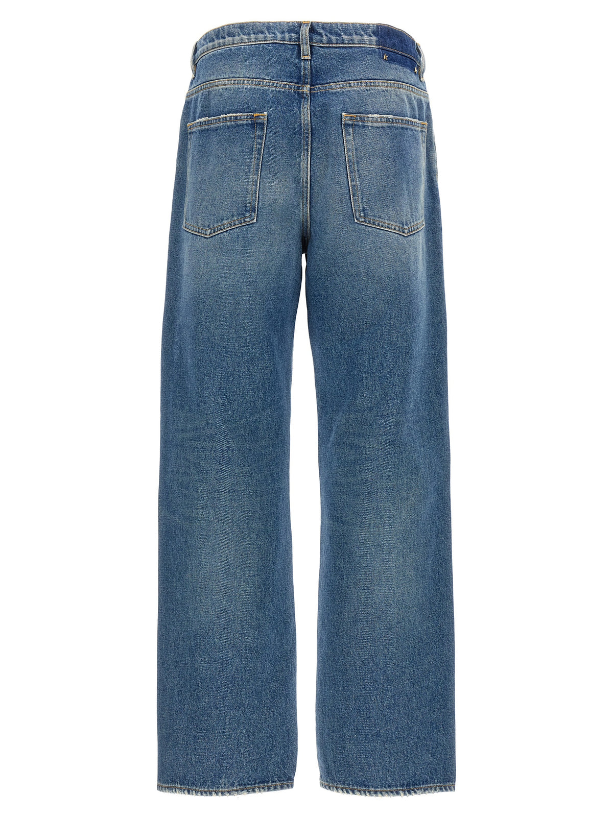 Golden Goose Blue Cotton Straight-Leg Jeans