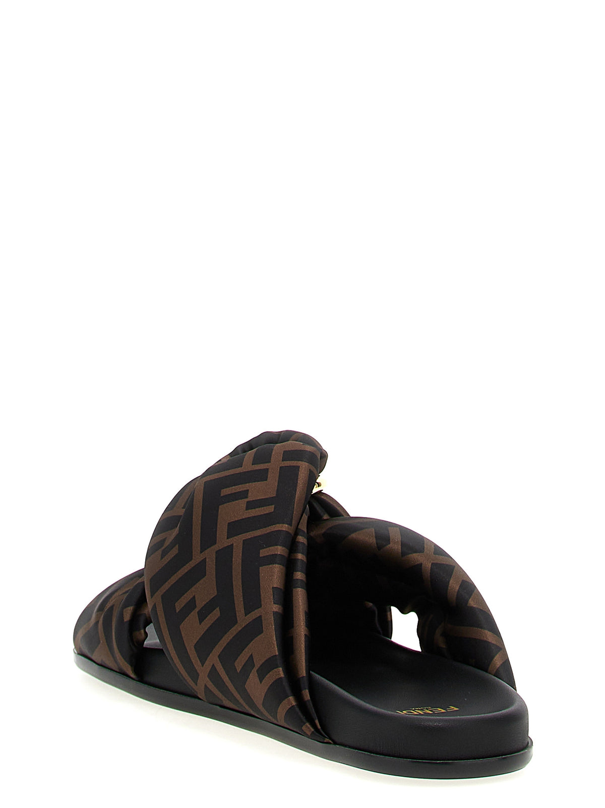 Fendi Feel Brown Polyester Slides for Women