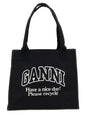 Ganni Bicolor Recycled Cotton Tote Bag