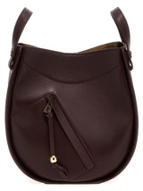 Sac bandoulière Loewe en cuir de veau bordeaux