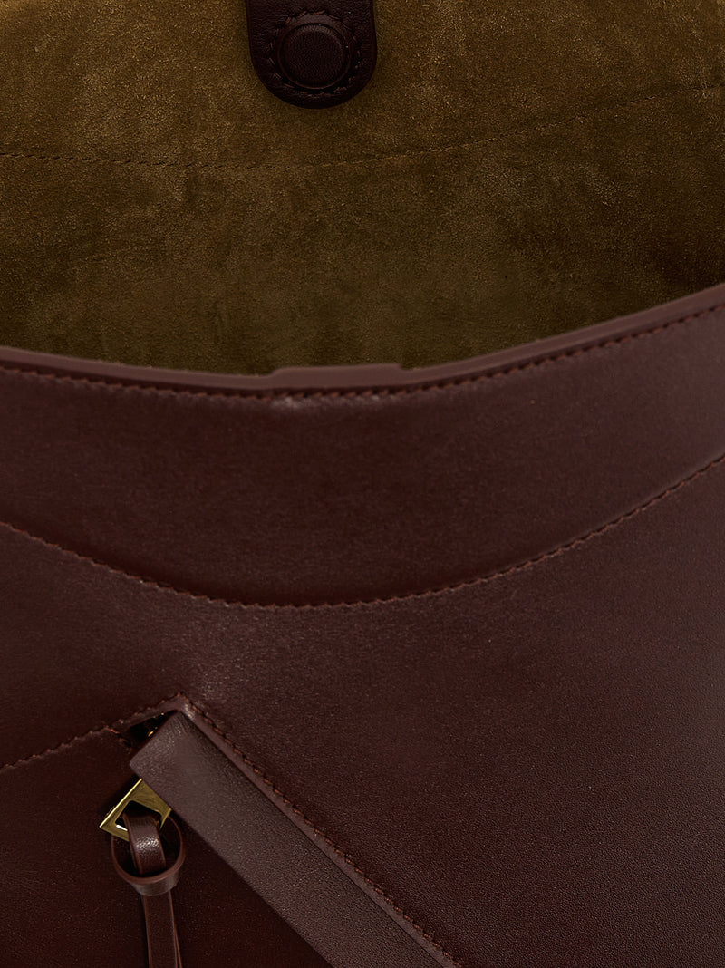 Sac bandoulière Loewe en cuir de veau bordeaux