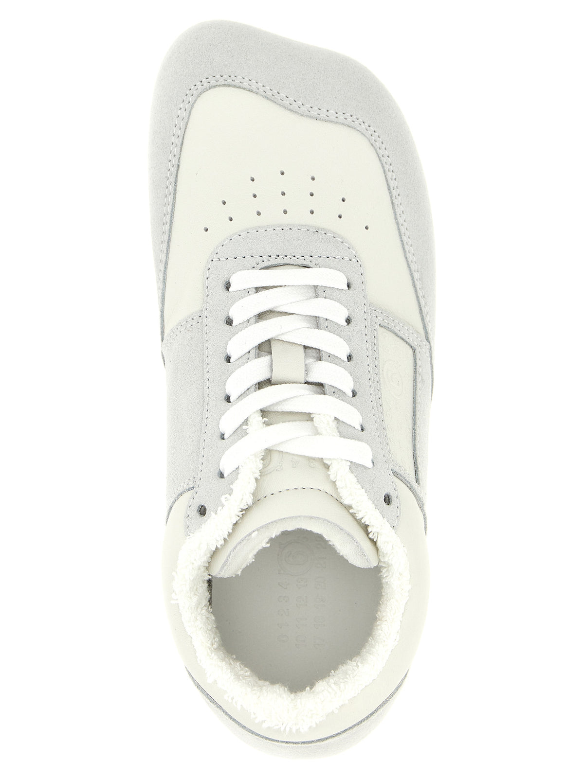 MM6 Maison Margiela Gray Calfskin Athletic Sneakers