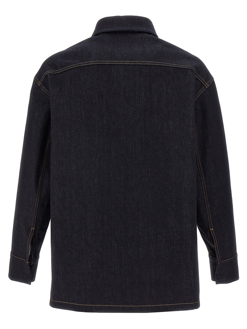Veste en jean bleu en coton Fendi