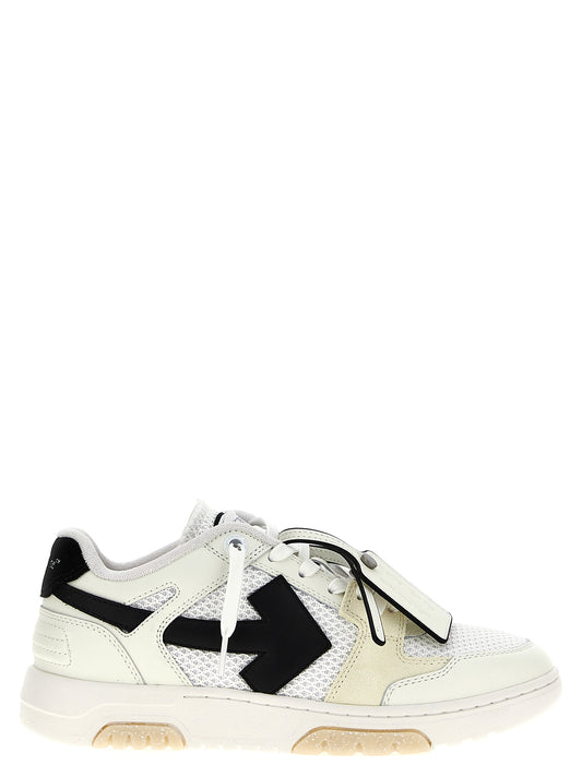Off-White Bicolor Bovine Leather Athletic Sneakers - Slim Out Of Office