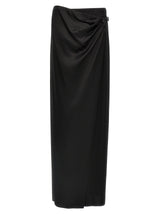 Tom Ford Black Silk Mini Skirt - Wrap Design