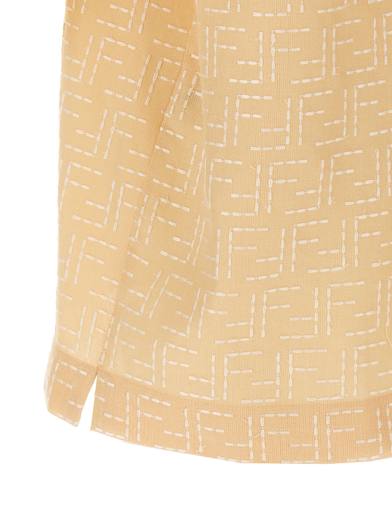 Fendi Beige Linen Blouse