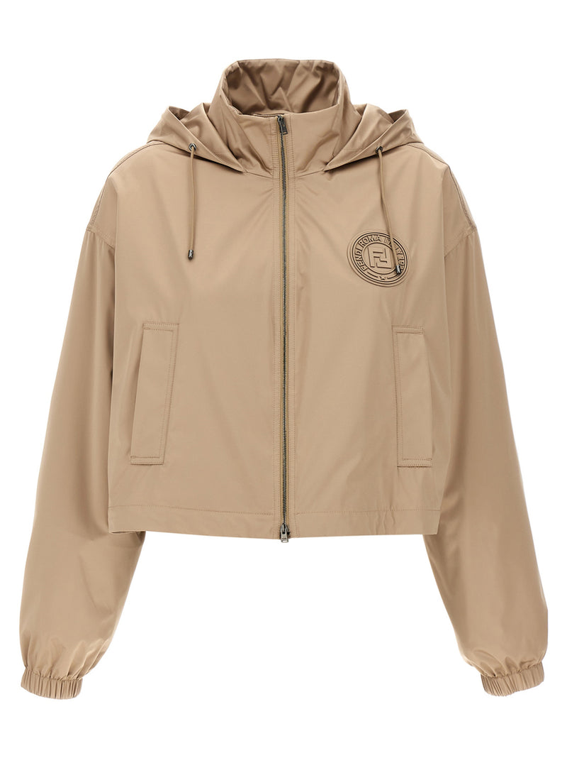 Fendi Brown Polyester Shell Jacket - Stylish Anorak