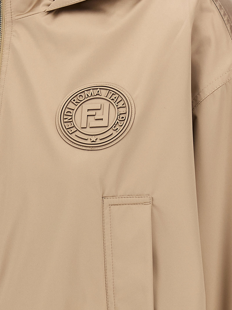 Fendi Brown Polyester Shell Jacket - Stylish Anorak