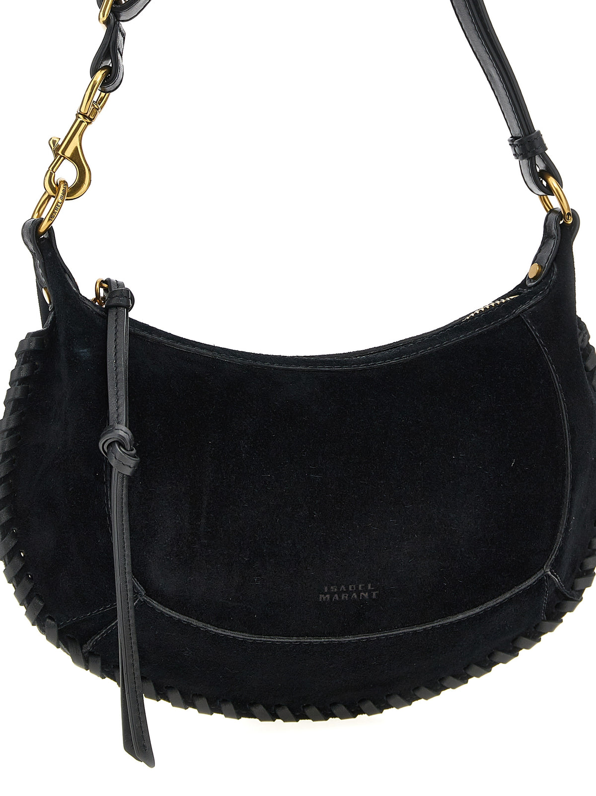 Sac bandoulière Isabel Marant en cuir de veau noir
