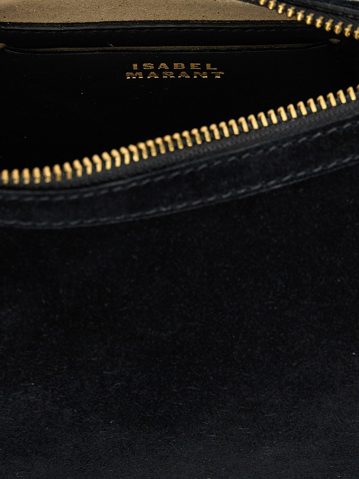 Sac bandoulière Isabel Marant en cuir de veau noir