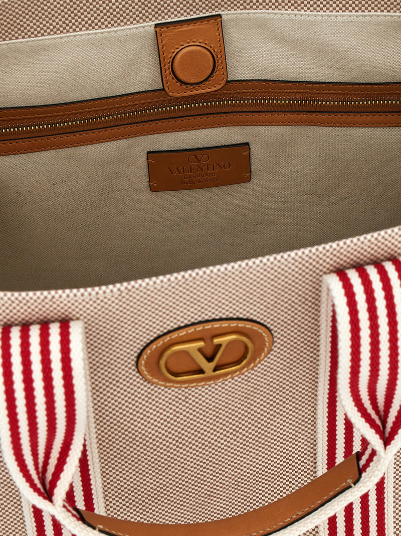 Valentino Garavani Antibes Multicolor Cotton Handbag
